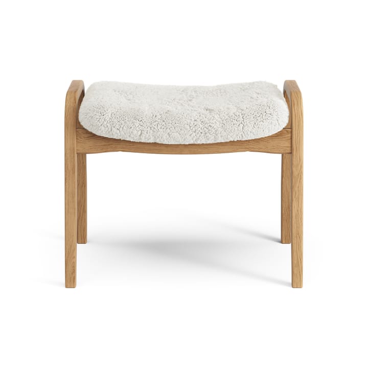 Lamino voetenbankje Eik geolied/schapenvacht, Offwhite (wit) Swedese