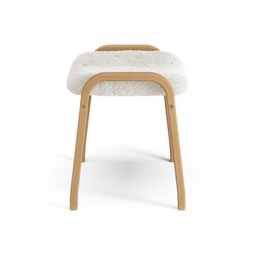 Lamino voetenbankje Eik geolied/schapenvacht - Offwhite (wit) - Swedese