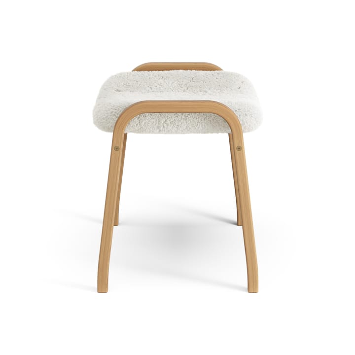Lamino voetenbankje Eik geolied/schapenvacht, Offwhite (wit) Swedese