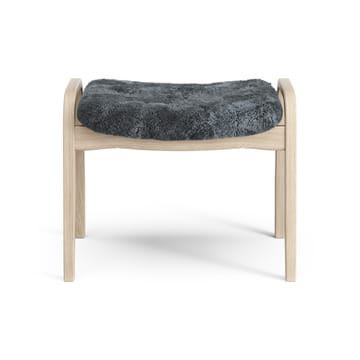 Lamino voetenbankje Eik wit gepigmenteerd / schapenvacht - Charcoal (donkergrijs) - Swedese