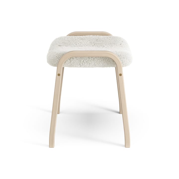 Lamino voetenbankje Eik wit gepigmenteerd / schapenvacht, Offwhite (wit) Swedese