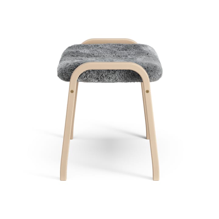 Lamino voetenbankje gelakt Beuk/schapenvacht, Scandinavian Grey (grijs) Swedese