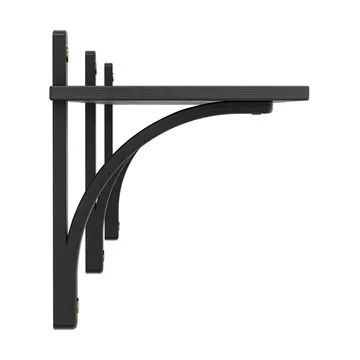 Levi plankrek 1 plank - Zwartgebeitst essen-messing, 180 cm - Swedese