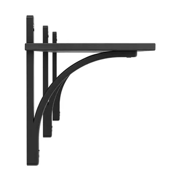 Levi plankrek 1 plank - Zwartgeverfde esdoorn-aluminium, 180 cm - Swedese