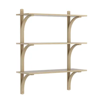 Levi plankrek 3 planken - Naturgelakt eiche-messing, 90 cm - Swedese