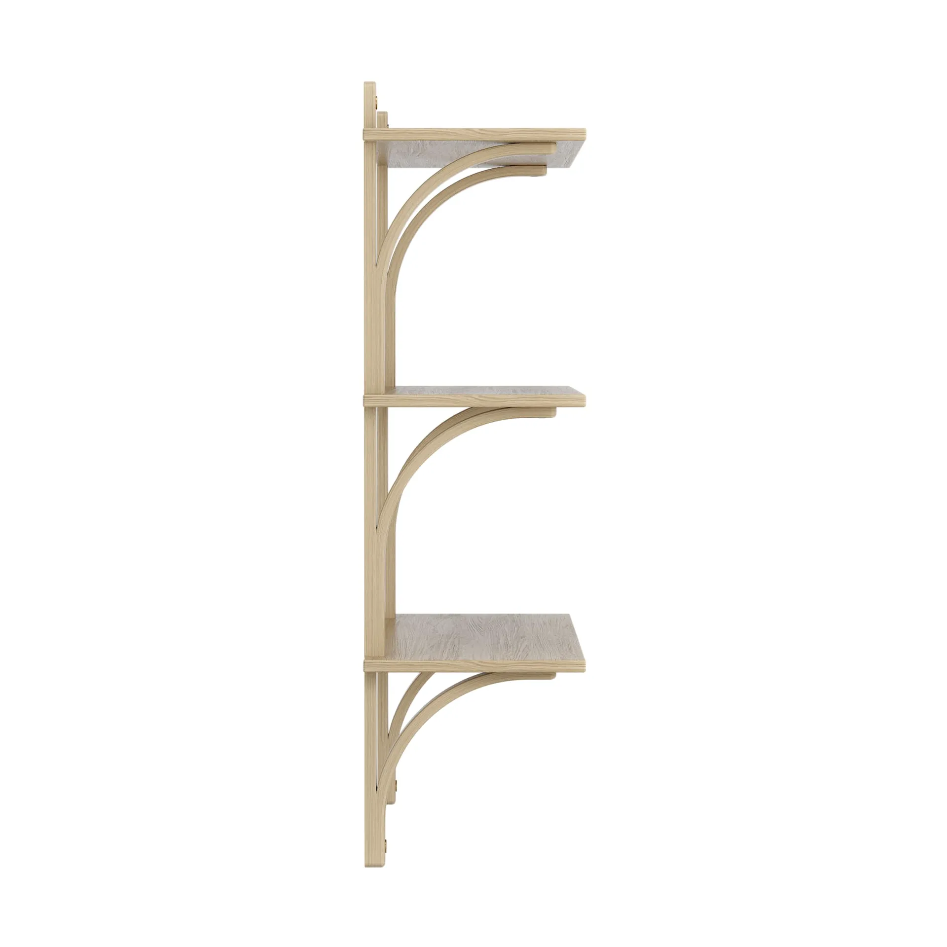 Levi plankrek 3 planken, Naturgelakt eiche-messing, 90 cm Swedese