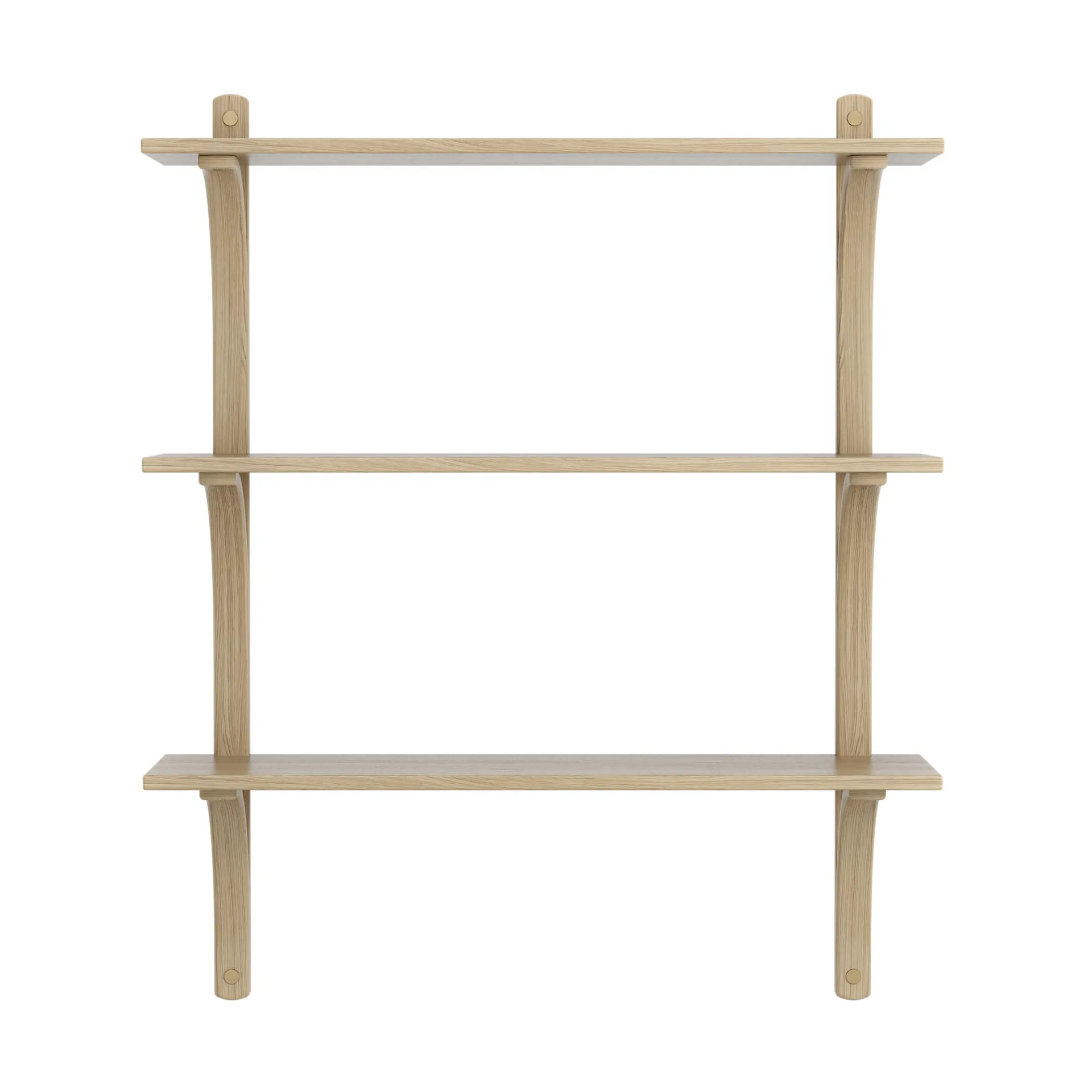 Levi plankrek 3 planken, Naturgelakt eiche-messing, 90 cm Swedese