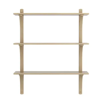Levi plankrek 3 planken - Naturgelakt eiche-messing, 90 cm - Swedese