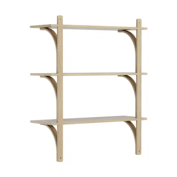 Levi plankrek 3 planken - Naturgelakt eiche-messing, 90 cm - Swedese