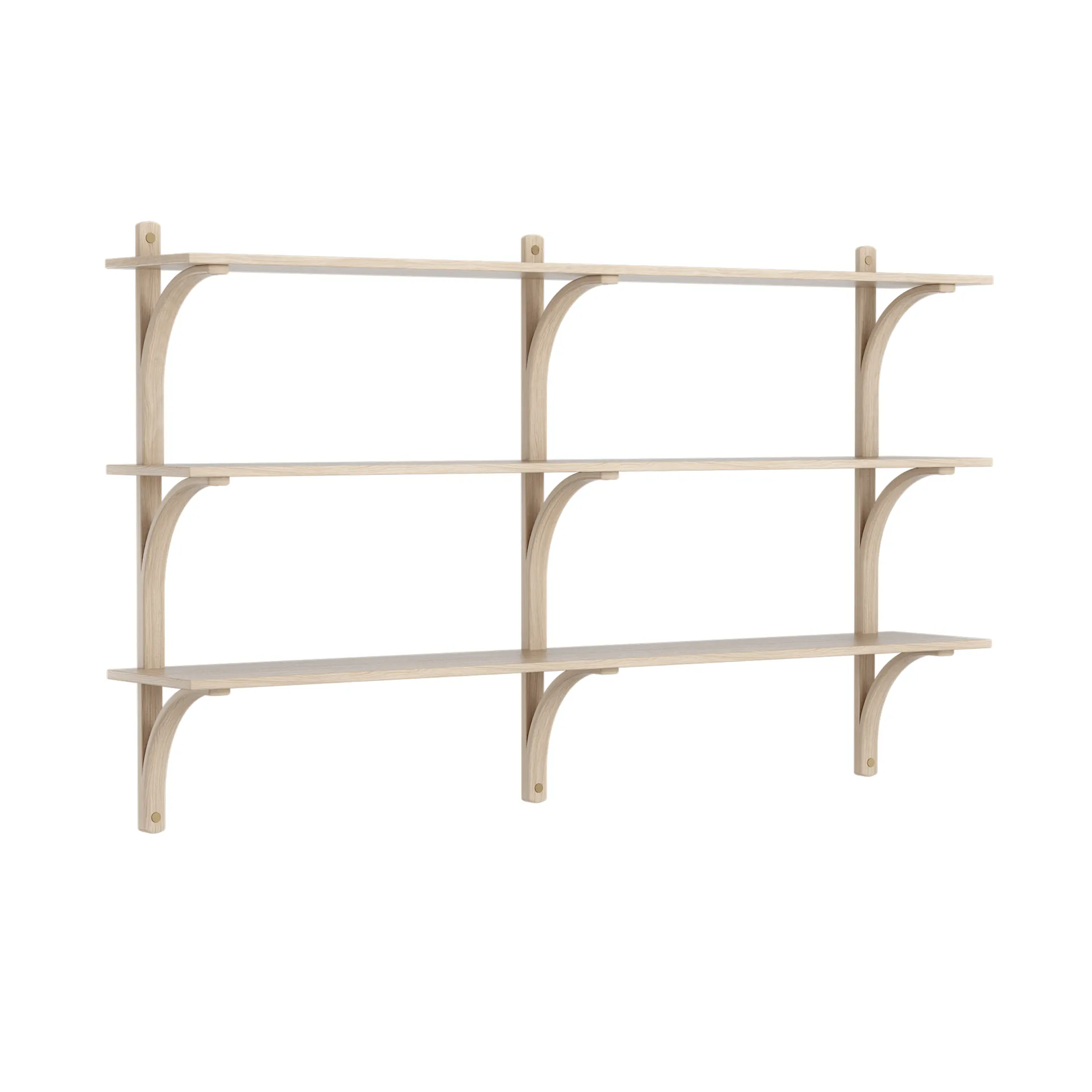 Levi plankrek 3 planken, Witgepigmenteerd eik-aluminium, 180 cm Swedese