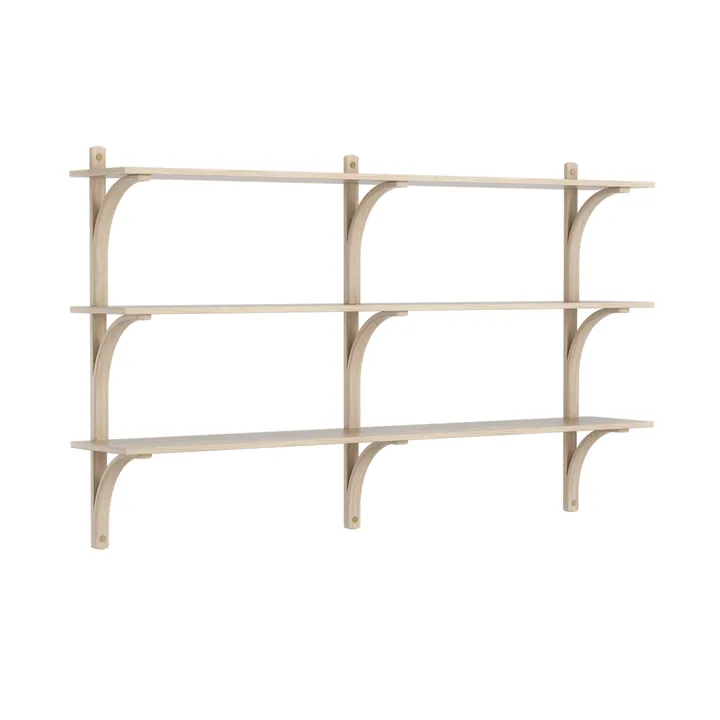 Levi plankrek 3 planken - Witgepigmenteerd eik-aluminium, 180 cm - Swedese