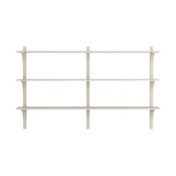 Levi plankrek 3 planken - Witgepigmenteerd essen-aluminium, 180 cm - Swedese