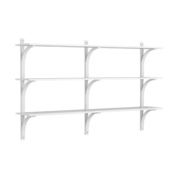 Levi plankrek 3 planken - Witgewassen espen-aluminium, 180 cm - Swedese