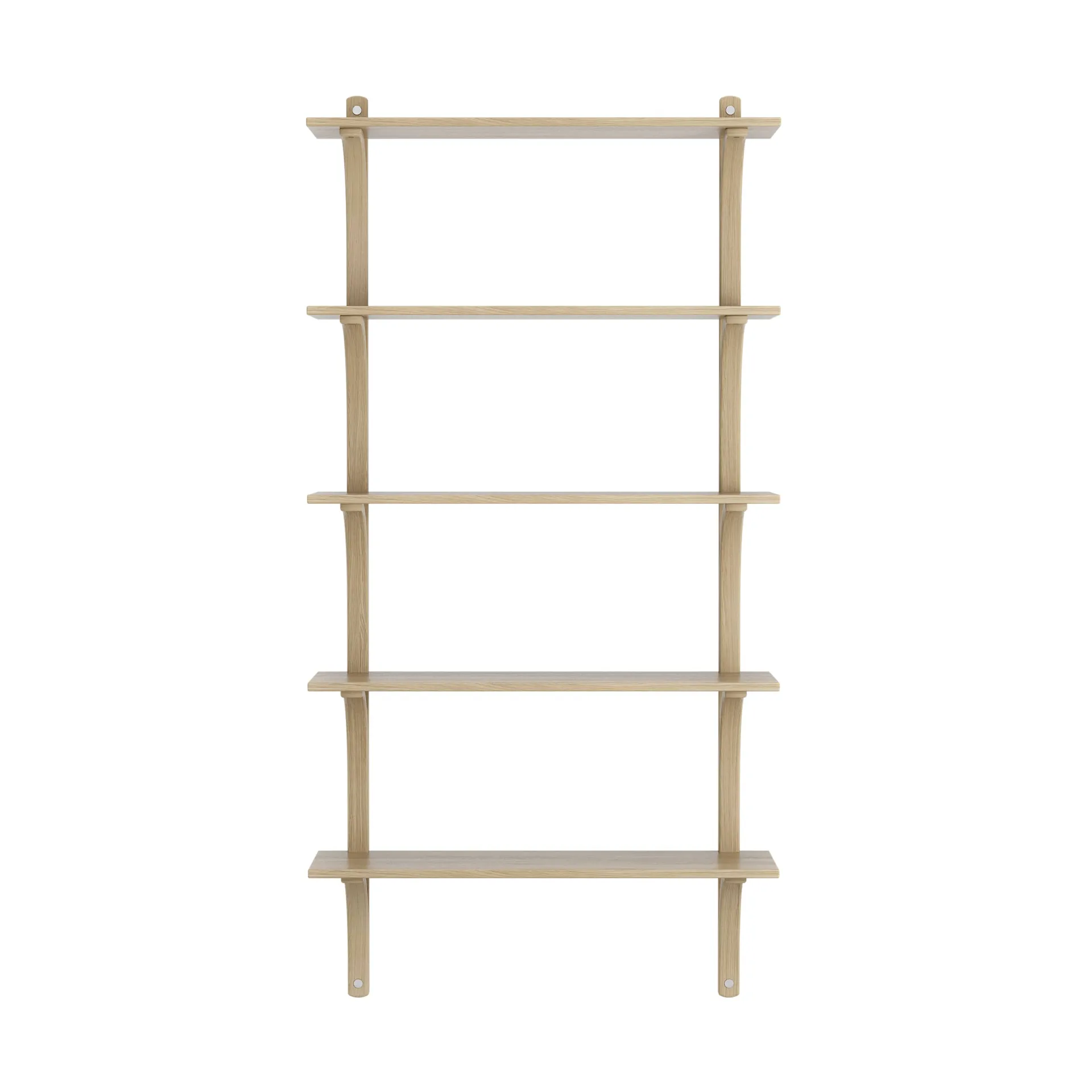 Levi plankrek 5 planken, Natuurlak eik-aluminium, 90 cm Swedese