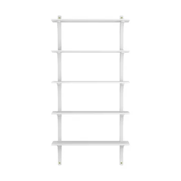 Levi plankrek 5 planken - Witgelazuurd essenhout-messing, 90 cm - Swedese