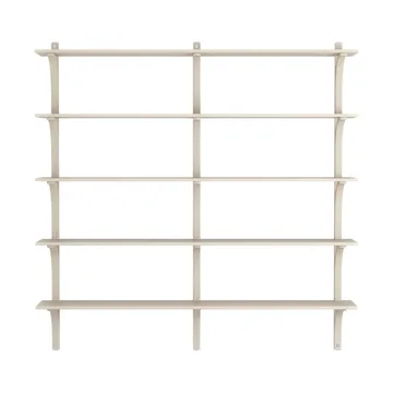 Levi plankrek 5 planken - Witgepigmenteerd essen-aluminium, 180 cm - Swedese