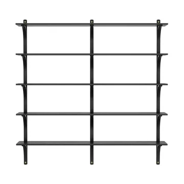 Levi plankrek 5 planken - Zwartgebeitst essen-messing, 180 cm - Swedese