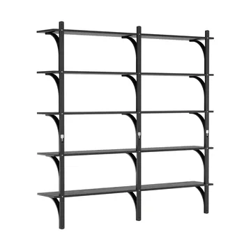 Levi plankrek 5 planken - Zwartgebeitst essen-messing, 180 cm - Swedese