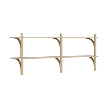 Levi wandplank - Gelakt eiken-messing,2 planken,180 cm - Swedese