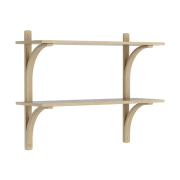 Levi wandplank - Gelakt eiken-messing,2 planken,90 cm - Swedese
