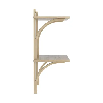 Levi wandplank - Gelakt eiken-messing,2 planken,90 cm - Swedese