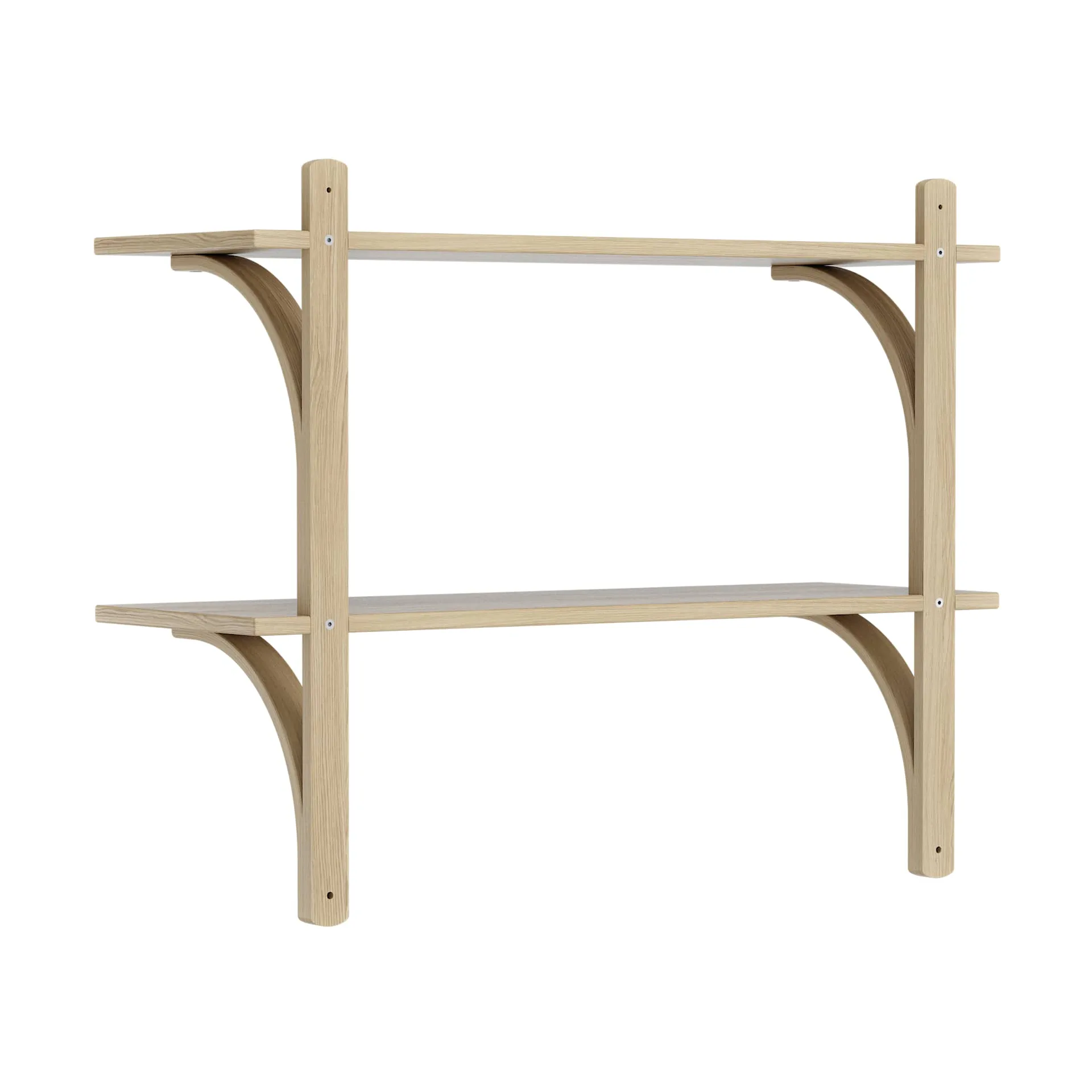 Levi wandplank, Gelakt eiken-messing,2 planken,90 cm Swedese