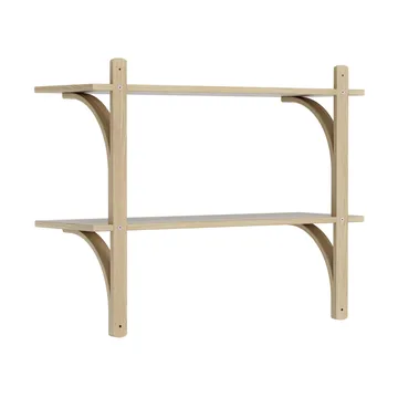 Levi wandplank - Gelakt eiken-messing,2 planken,90 cm - Swedese