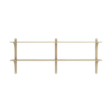 Levi wandplank - Gelakt eiken-roestvrijstaal,2 planken,180 cm - Swedese