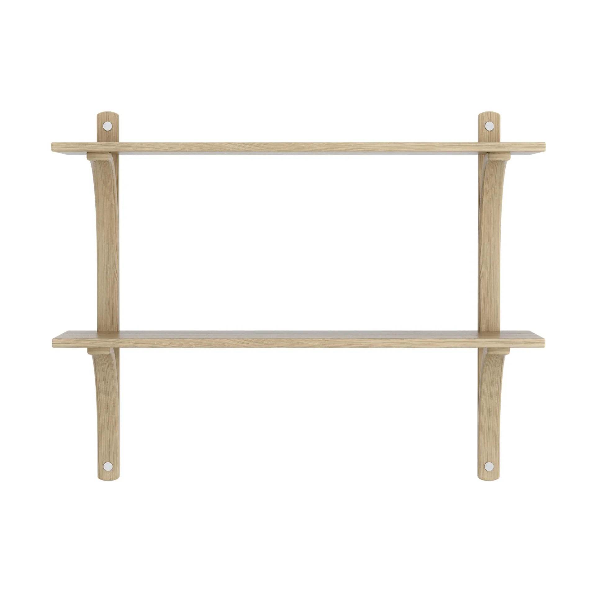Levi wandplank, Gelakt eiken-roestvrijstaal,2 planken,90 cm Swedese