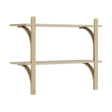 Levi wandplank - Gelakt eiken-roestvrijstaal,2 planken,90 cm - Swedese