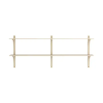 Levi wandplank - Gelakt essenhout-messing,2 planken,180 cm - Swedese