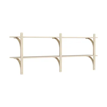 Levi wandplank - Gelakt essenhout-messing,2 planken,180 cm - Swedese
