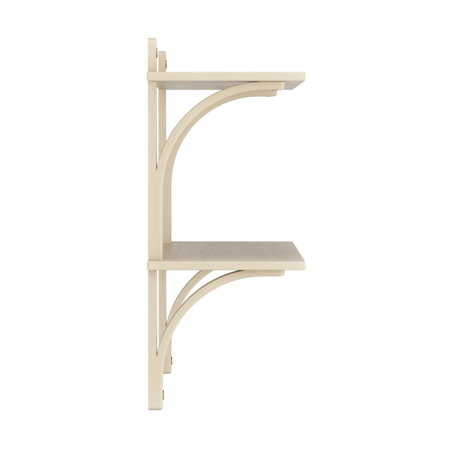 Levi wandplank, Gelakt essenhout-messing,2 planken,90 cm Swedese