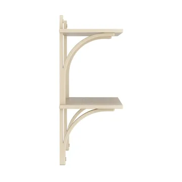 Levi wandplank - Gelakt essenhout-messing,2 planken,90 cm - Swedese