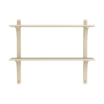 Levi wandplank - Gelakt essenhout-messing,2 planken,90 cm - Swedese