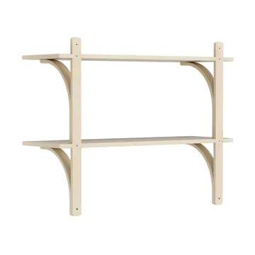 Levi wandplank - Gelakt essenhout-messing,2 planken,90 cm - Swedese