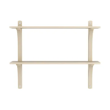 Levi wandplank - Gelakt essenhout-roestvrijstaal,2 planken,90 cm - Swedese