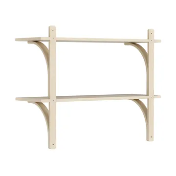 Levi wandplank - Gelakt essenhout-roestvrijstaal,2 planken,90 cm - Swedese
