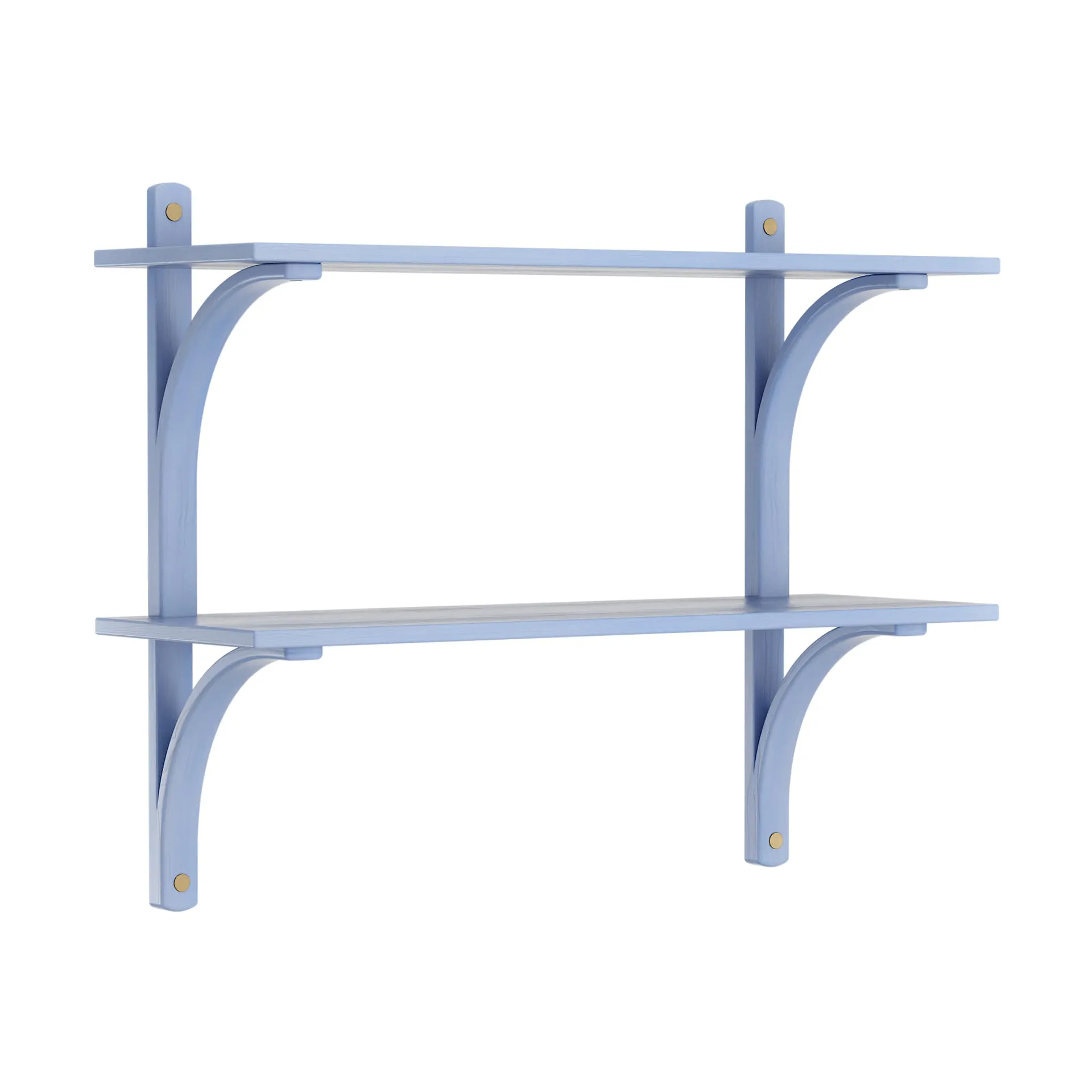 Levi wandplank, Ilke blauw-messing,2 planken,90 cm Swedese
