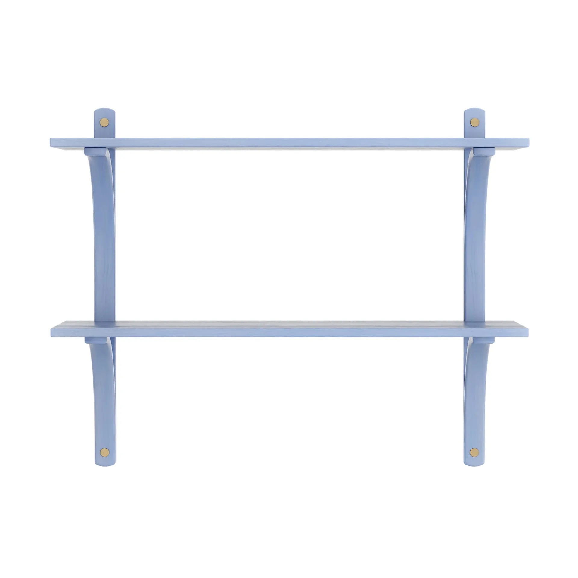 Levi wandplank, Ilke blauw-messing,2 planken,90 cm Swedese