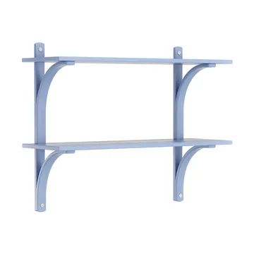 Levi wandplank - Ilke blauw-roestvrij staal, 2 legplanken, 90 cm - Swedese