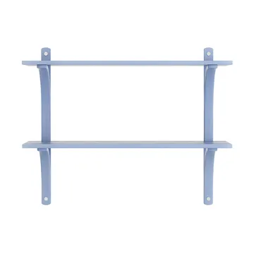 Levi wandplank - Ilke blauw-roestvrij staal, 2 legplanken, 90 cm - Swedese