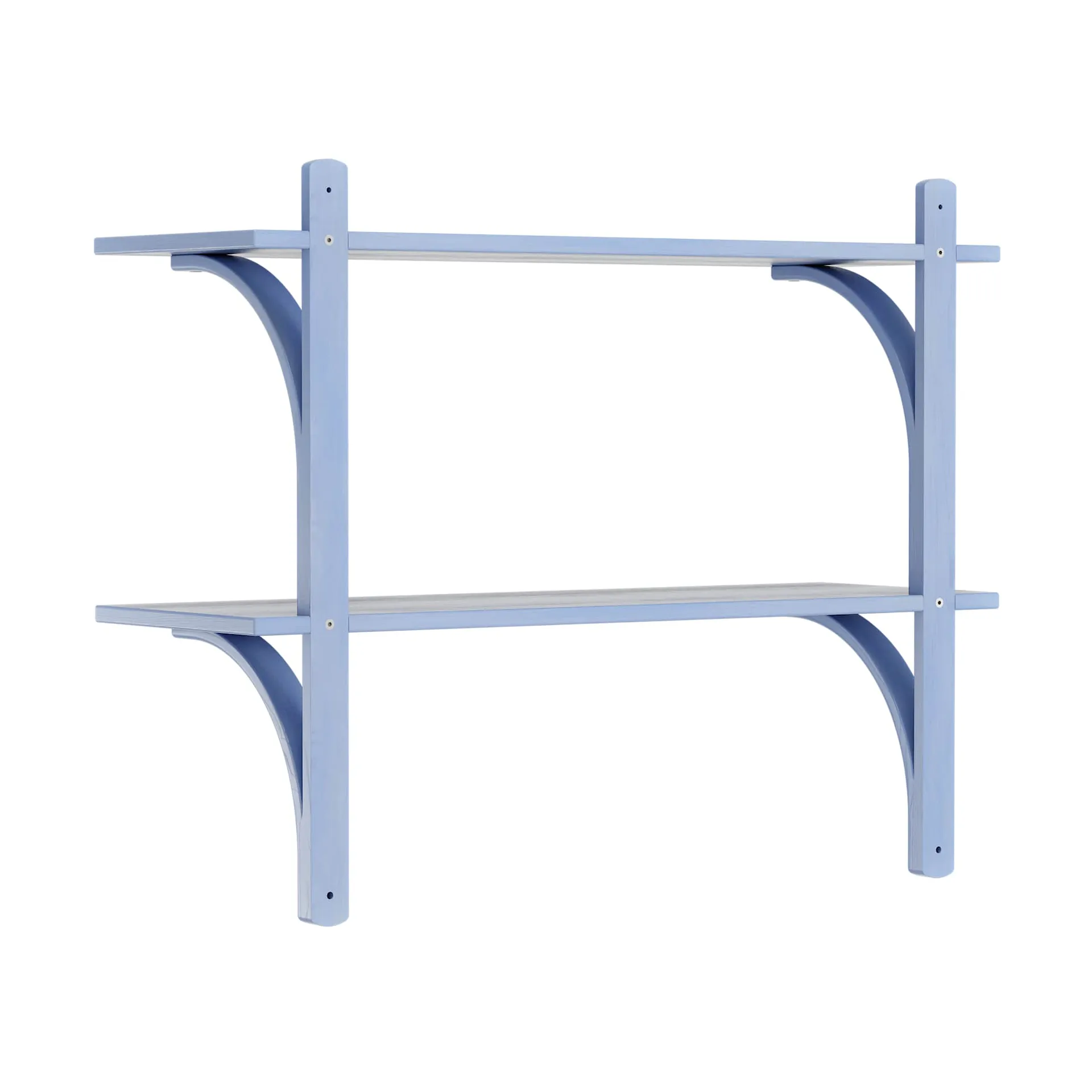 Levi wandplank, Ilke blauw-roestvrij staal, 2 legplanken, 90 cm Swedese