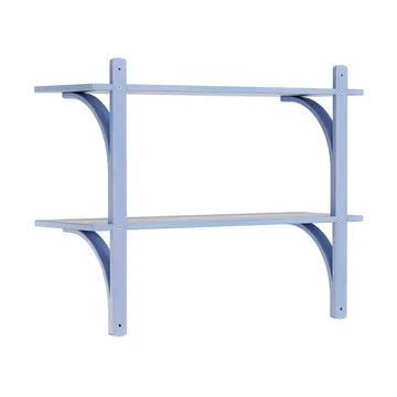 Levi wandplank - Ilke blauw-roestvrij staal, 2 legplanken, 90 cm - Swedese