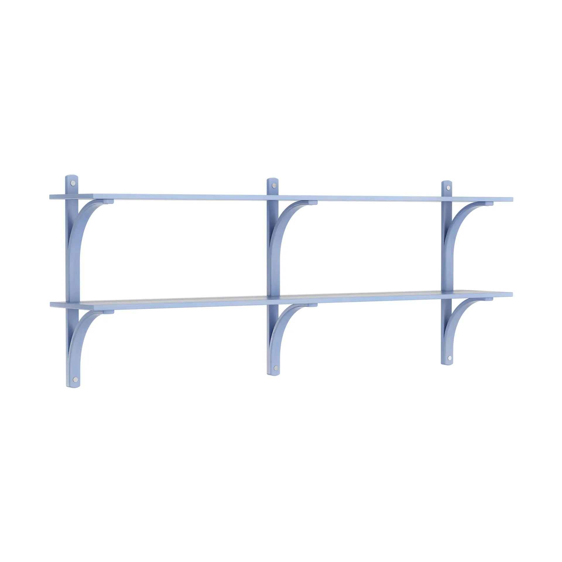 Levi wandplank, Ilke blauw-roestvrijstaal,2 planken,180 cm Swedese