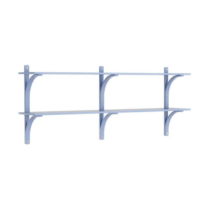 Levi wandplank - Ilke blauw-roestvrijstaal,2 planken,180 cm - Swedese