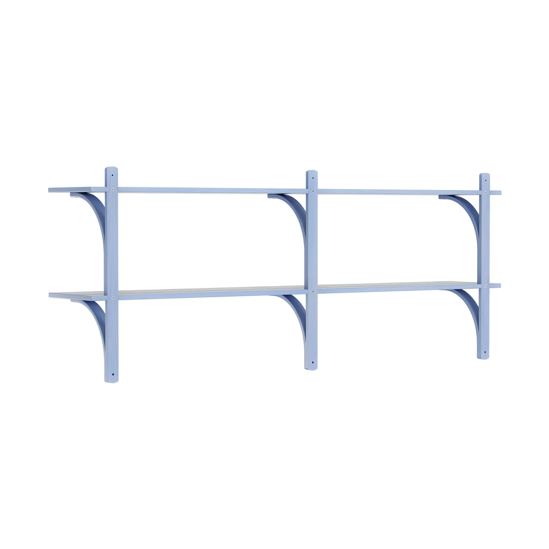 Levi wandplank, Ilke blauw-roestvrijstaal,2 planken,180 cm Swedese