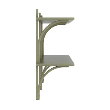 Levi wandplank - Mosgroen-roestvrijstaal,2 planken,180 cm - Swedese
