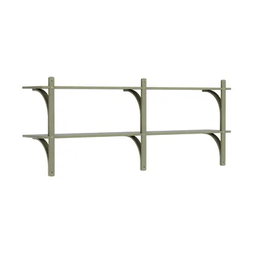 Levi wandplank - Mosgroen-roestvrijstaal,2 planken,180 cm - Swedese