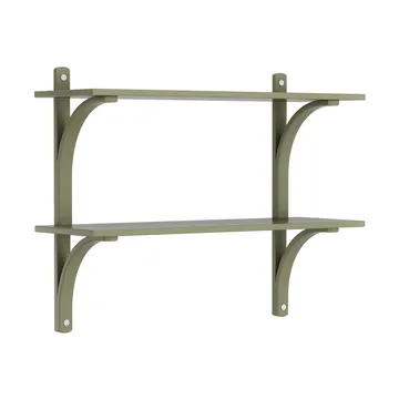 Levi wandplank - Mosgroen-roestvrijstaal,2 planken,90 cm - Swedese